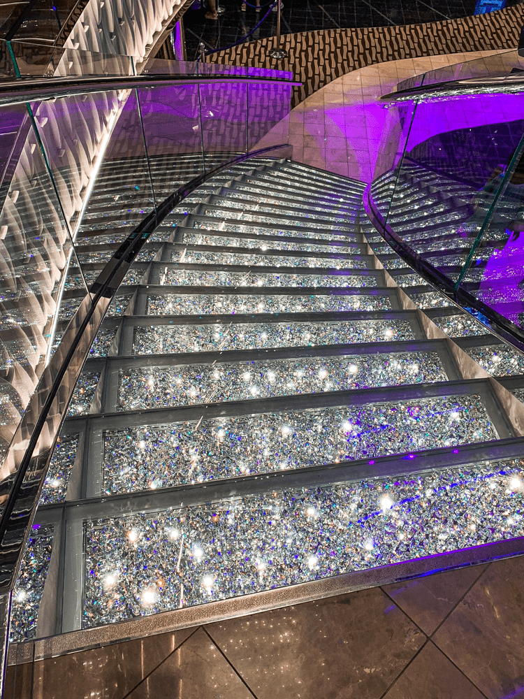 The Atrium, a Swarovski crystal staircase.