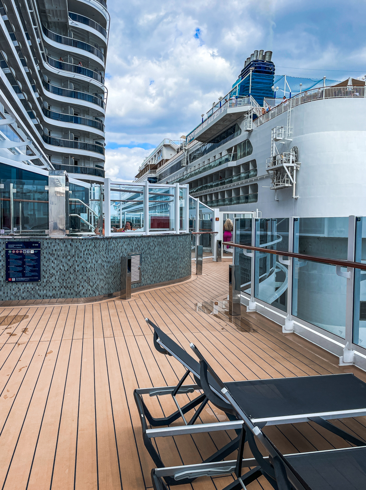 Deck of the MSC Cruise.